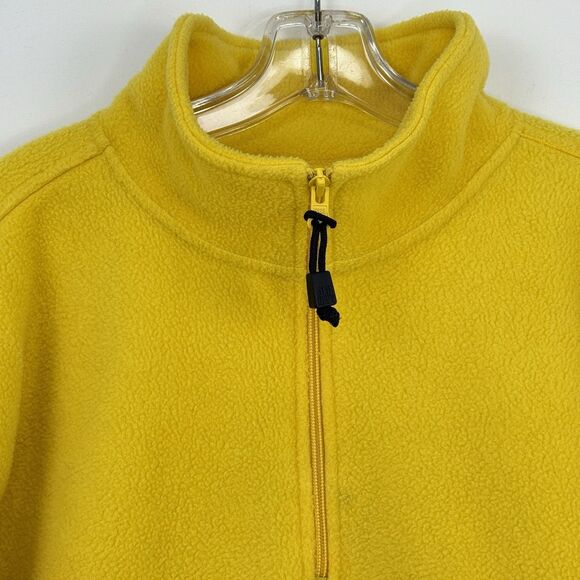 Old Navy vintage y2K Yellow Fleece 1/4 Zip Pullover Sweater Size L - Picture 5 of 16